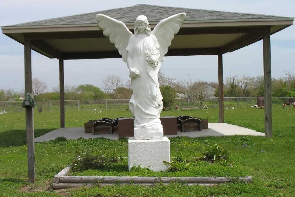 the Angel of Crystal Beach angel statue
